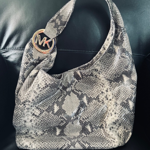 Sale! Michael Kors Fulton Python Hobo Bag - Picture 5 of 8